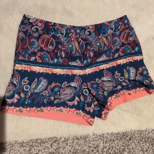 LOFT Multicolor Paisley Pattern Shorts